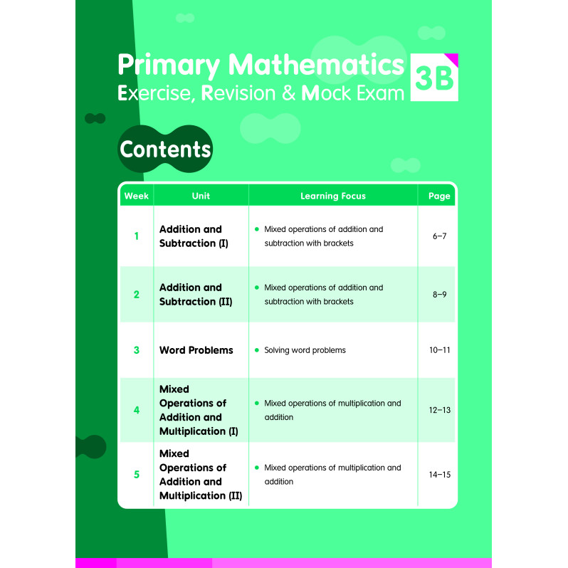 【多買多折】Primary Mathematics:Exercise,Revision & Mock Exam 3B